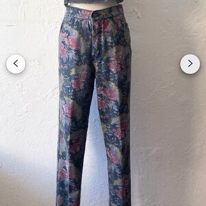 vintage High rise floral jeans